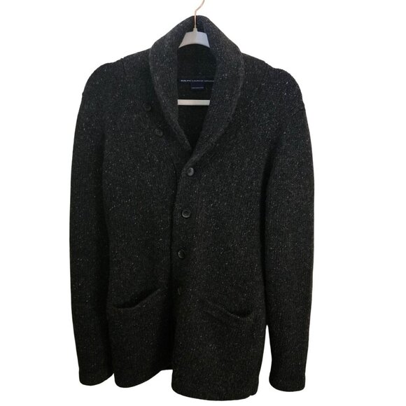 Ralph Lauren Sport Cashmere Wool Vintage Grandpa Cardigan Sweater Pockets Size M - Picture 1 of 8